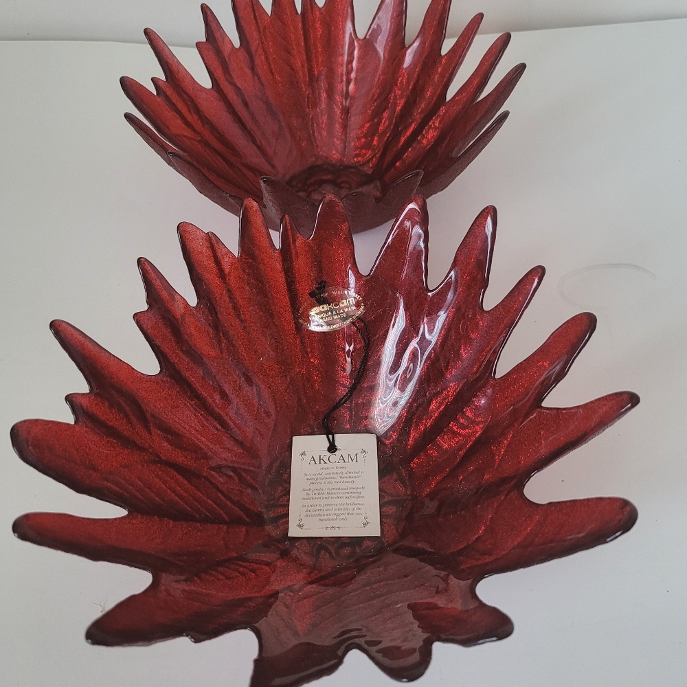 Poinsettia bowl in red